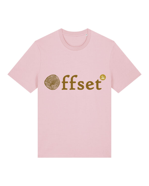 ECO Tee Shirt Brown on Cotton Pink - Offset