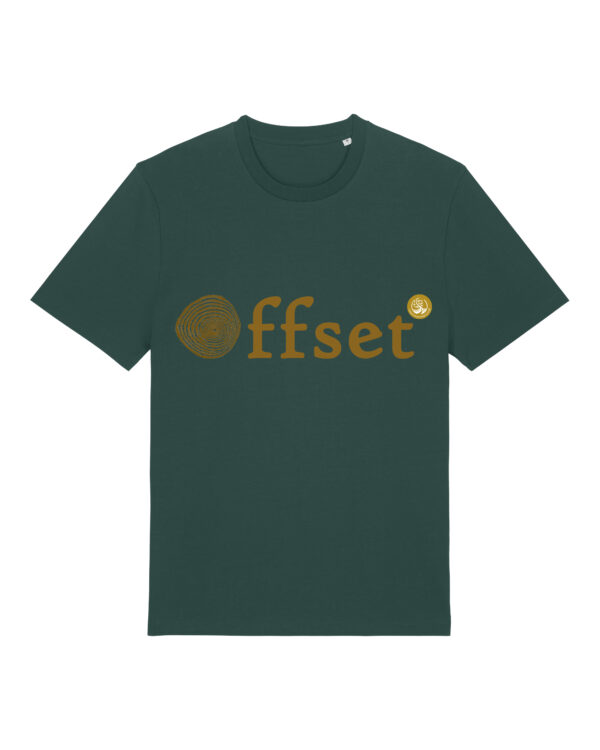 ECO Tee Shirt Brown on Glazed Green - Offset