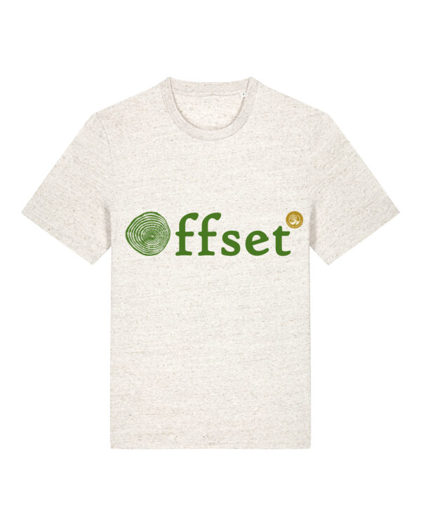 ECO Tee Shirt Green on ECO Heather - Offset