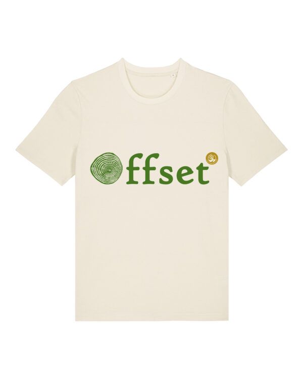 ECO Tee Shirt Green on Natural Raw - Offset