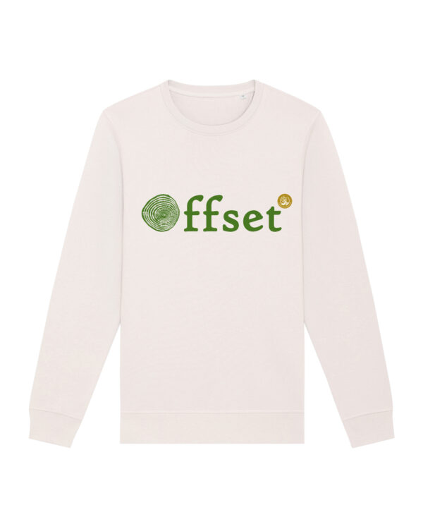 ECO Sweatshirt - Green on Vintage White - Offset Design