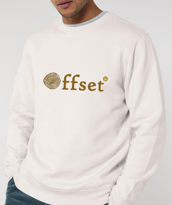 ECO Sweatshirt - Brown on Vintage White - Offset Design