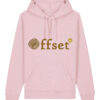 ECO Hoodie - Brown on Cotton Pink - Offset Design