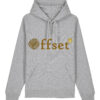 ECO Hoodie - Brown on Heather Grey - Offset Design