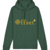 ECO Hoodie - Gold on Bottle Green - Offset Design