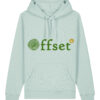 ECO Hoodie - Green on Carib Blue - Offset Design