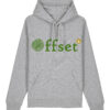 ECO Hoodie - Green on Heather Grey - Offset Design